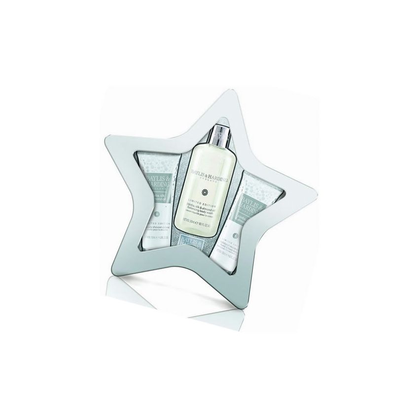 Baylis And Harding Jojoba, Silk, And Almond Oil Shower Sensation Star Tin Coffret 3 Produits 2018