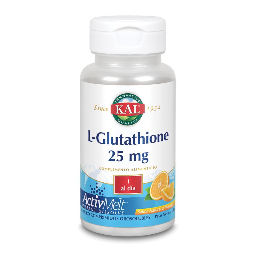 Kal L-Glutation 25 Mg 90 Comp Sublingulaes Naranja