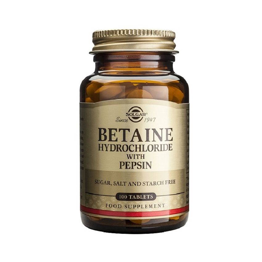 Solgar Chlorhydrate De Bétaïne 100 Comprimés