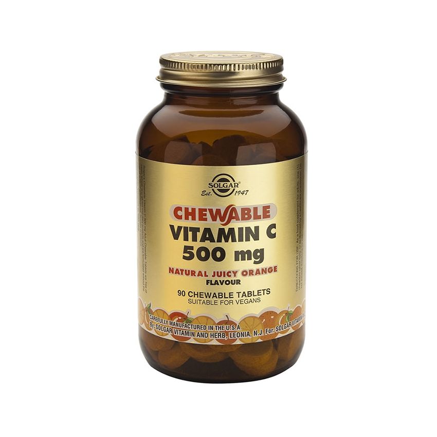 Solgar Vitamine C (Orange Flaveur) 500Mg 90 Comprimés