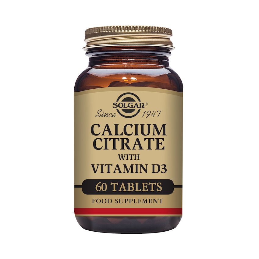 Solgar Citrate De Calcium Avec Vitamine D3 60 Comprimés