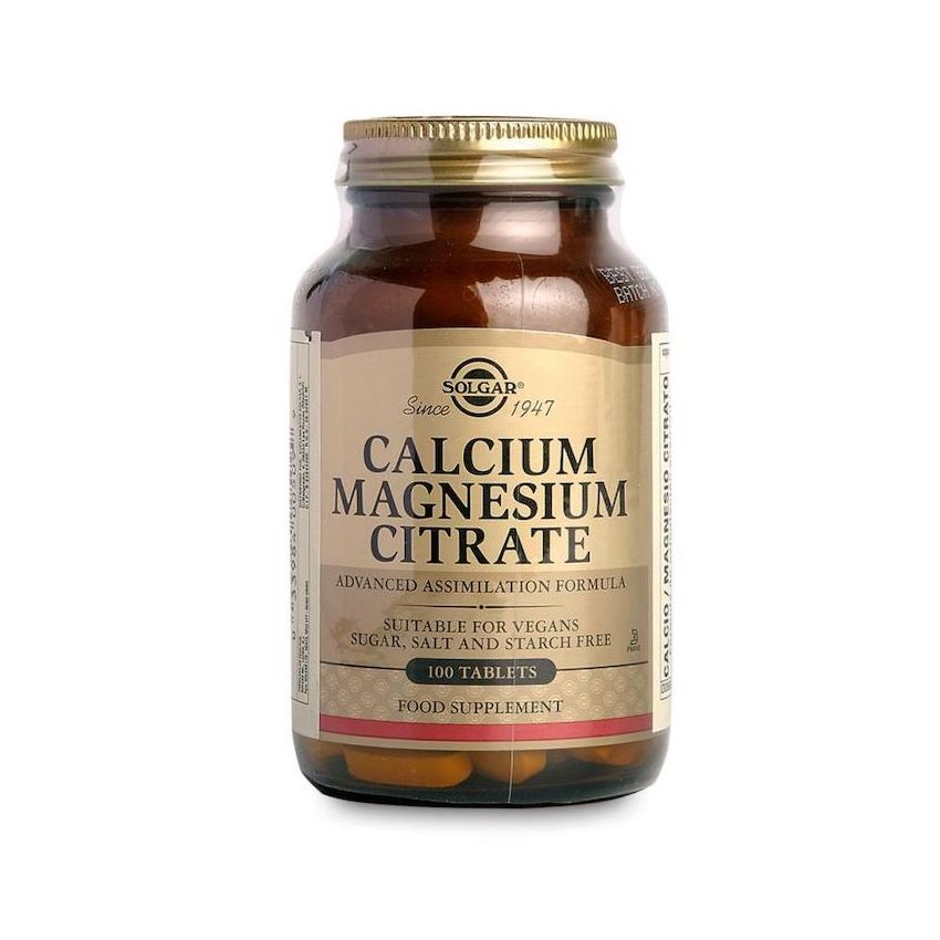 Solgar Citrate De Calcium Et De Magnésium 100 Comprimés