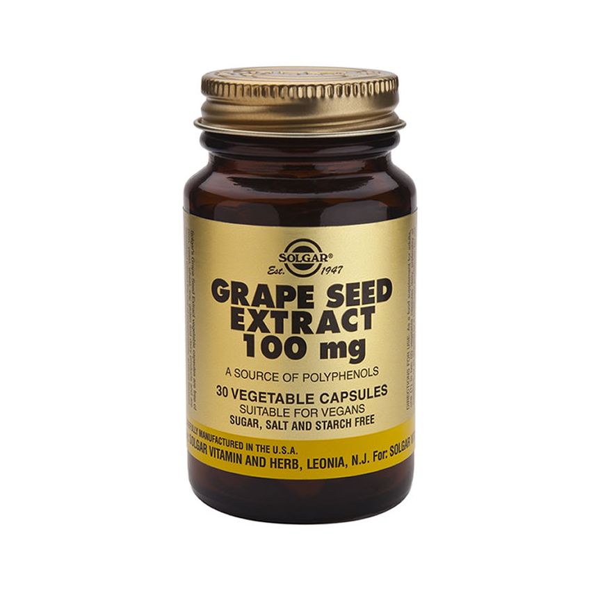 Solgar Extrait De Pépins De Raisin 100Mg 30 Capsules