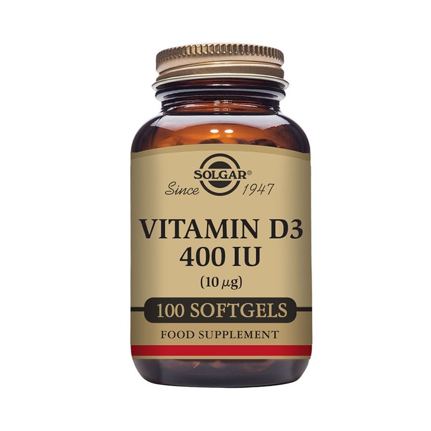 Solgar Vitamine D3 400 Iu 100 Gélules