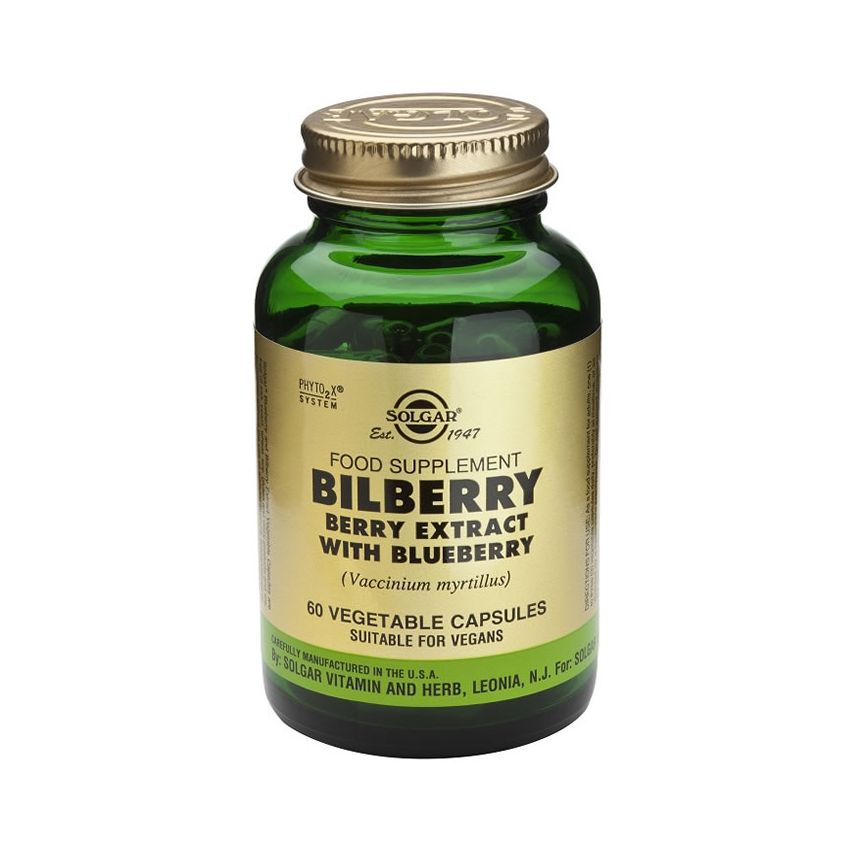 Solgar Bilberry Berry Extract With Blueberry 60 Gélules