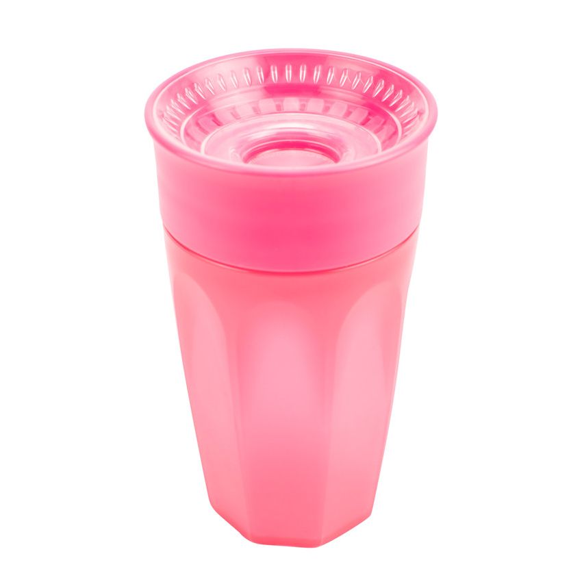 Gobelet 360 Sans Bec Verseur Rose Sans Poignée 300Ml