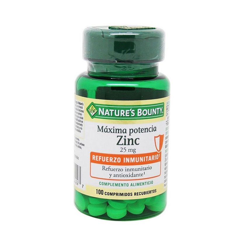 Nature'S Bounty Zinc Force Maximale 25Mg 100 Comprimés