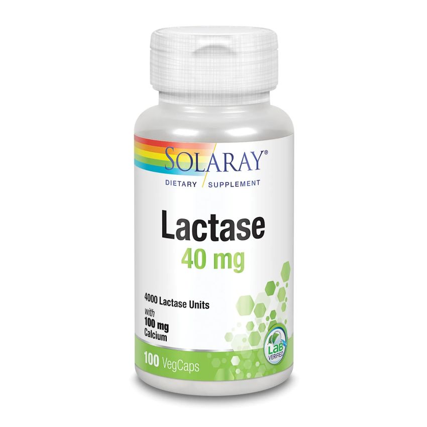 Solaray Lactase 40 Mg 4000 Fcc 100 Vcaps