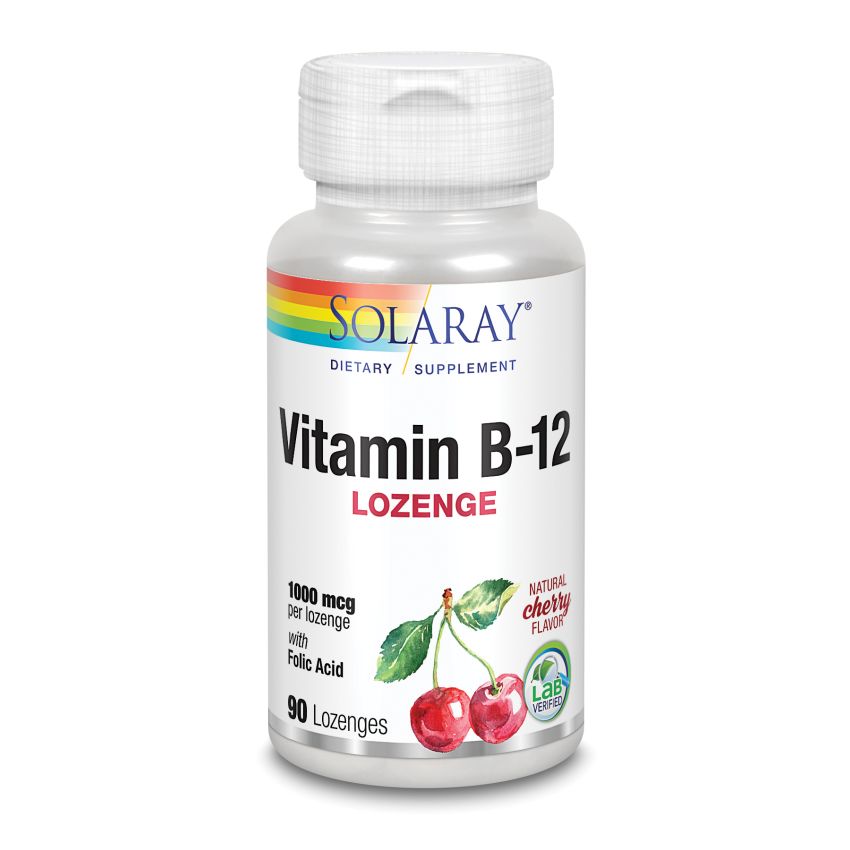 Solaray Vitamina B12 Acido Folico 1000 Mcg 90 Comp