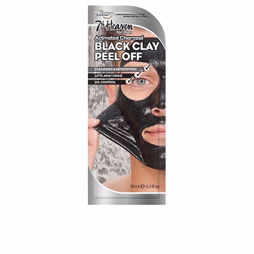 For Men Black Clay Peel-Off Mask - 10 Ml