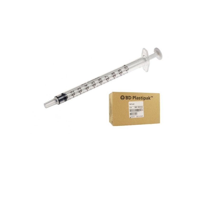 Bd Plastipak Syringe 3 Pieces S/Needle 1Ml