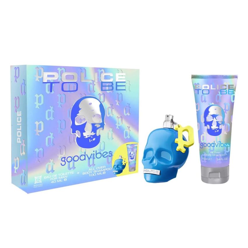 Police To Be Goodvibes Eau De Toilette For Men 40Ml Spray Champu Y Gel 100Ml
