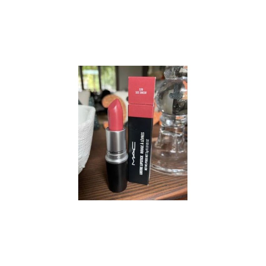 Mac 520 See Sheer Lustreglass Sheer Shine Lipstick Bnib $21 Value
