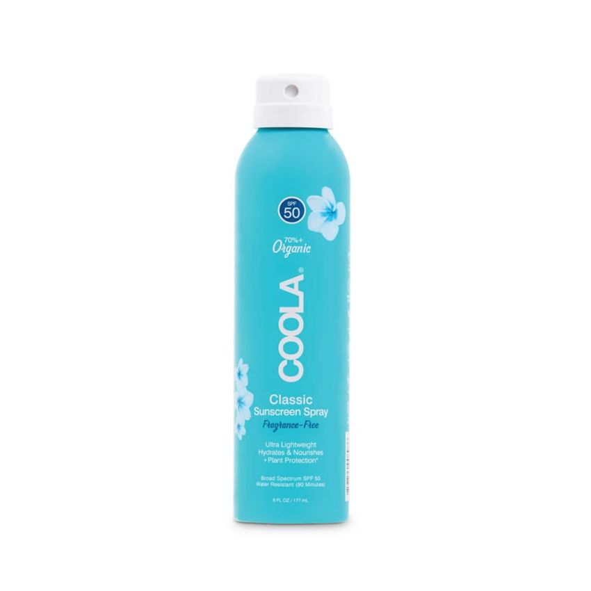 Coola Classic Body Organic Sunscreen Spray Spf50 Fragrance Free 177Ml