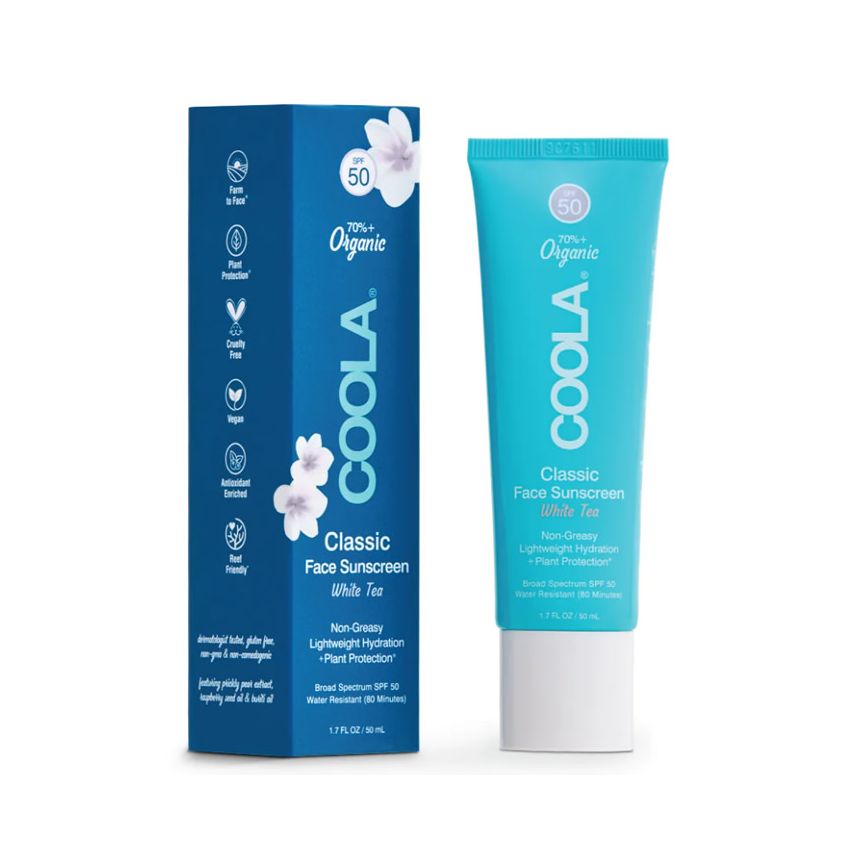Coola Classic Face Organic Sunscreen Lotion White Tea Spf50 50Ml