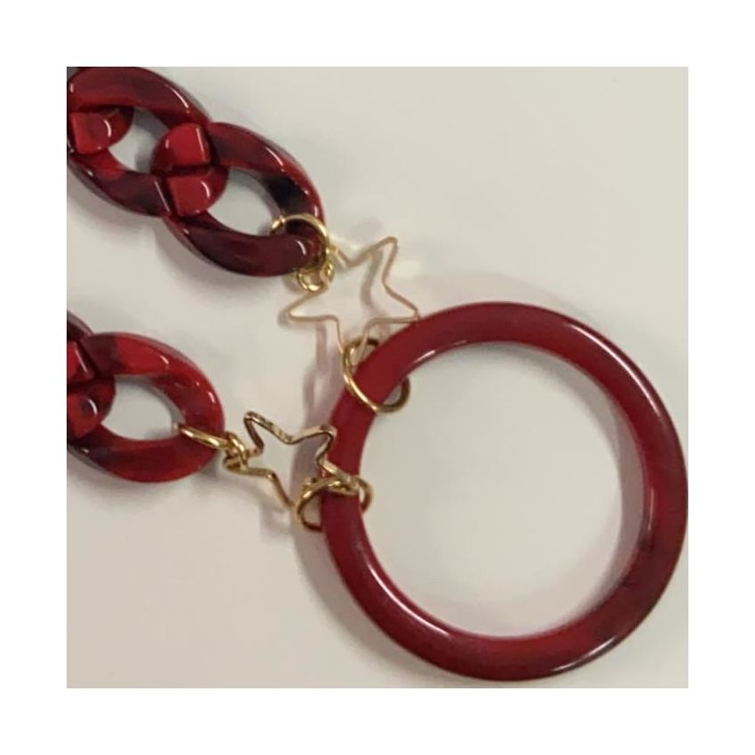 Farmamoda Collier Grenat Pour Lunettes