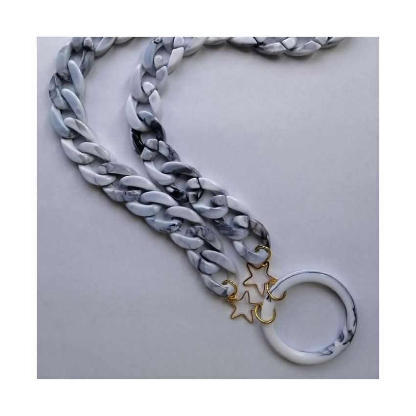 Farmamoda Collier De Lunettes De Soleil En Marbre Gris