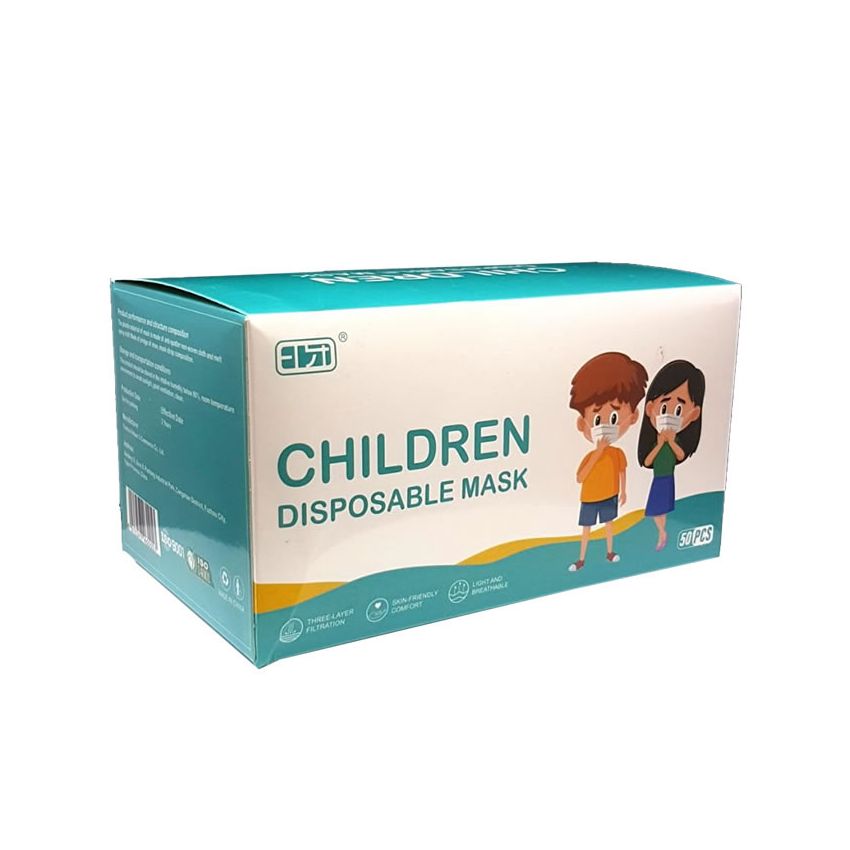 Masque Enfant Jetable Bleu  50 Unités