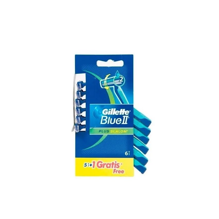 Gillette Blue Ii Plus Slalom 6 Unités