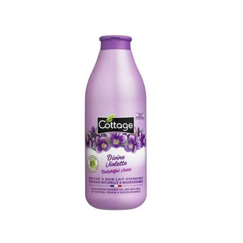Cottage Divine Violette Douche & Bain Lait Hydratant 750Ml
