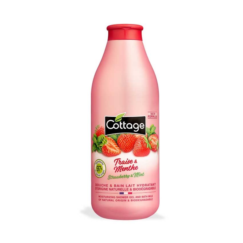 Cottage Moisturizing Shower Milk Strawberry & Mint 750Ml