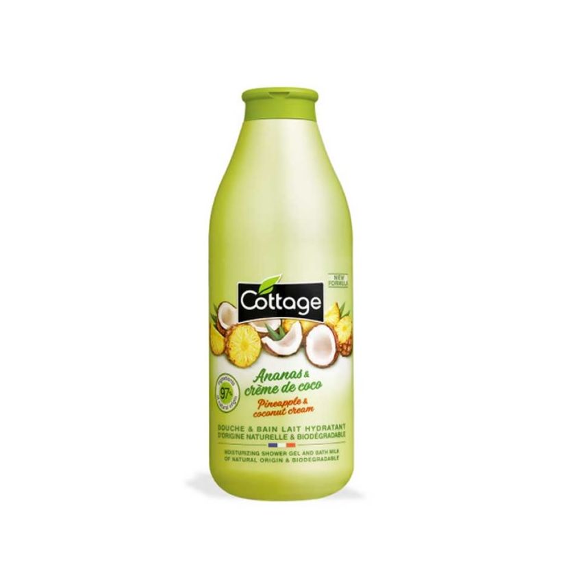 Cottage Ananas & Crème De Coco Douche & Bain Lait Hydratant 750Ml