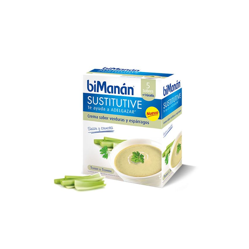 Bimanan Sustitutive Crème Aux Légumes Et Asperges 5X1 Unités 330G