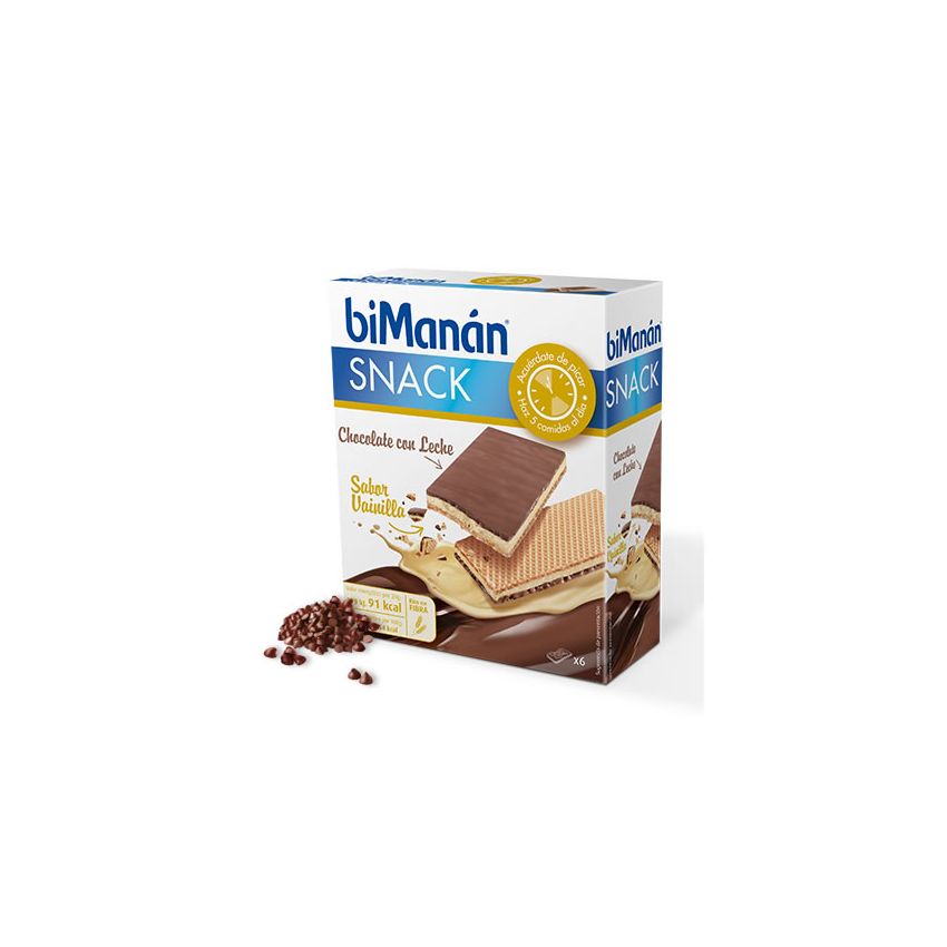 Bimanán Sustitutive Snack Chocolat Au Lait Fourré Vanille 120G