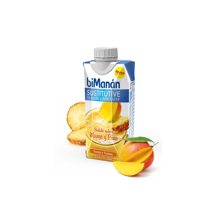 Bimanan Sustitutive Milk-Shake Saveur Mangue Et Ananas 330Ml