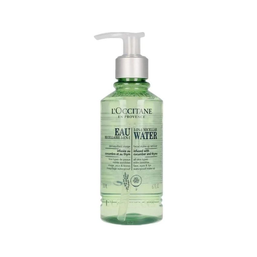 L'Occitane 3-In-1 Micellar Water 200Ml - Makeup Remover Cleansing Moisturizing And Soothing Vegan Formula Luxury Face Care