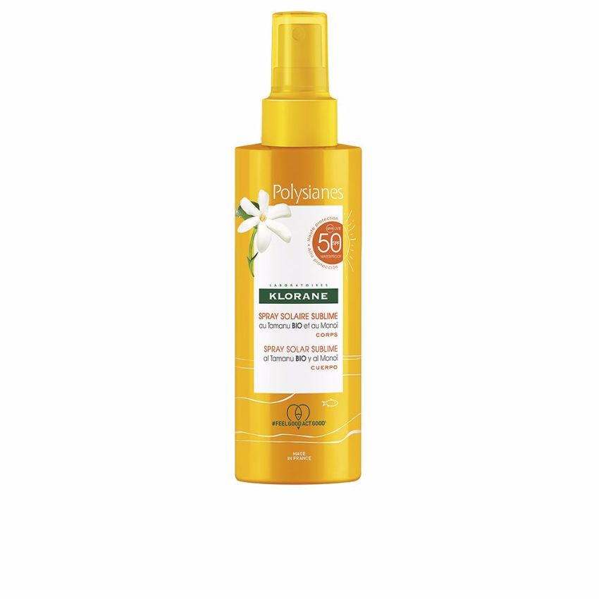 Polysiane Monoï Y Tamanu Bio Spray Solaire Corps Spf50 - 200 Ml