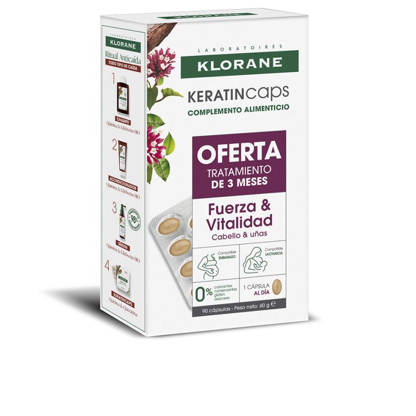 Pack Capsules Keratincaps Pour Renforcer Et Revitaliser Les Cheveux - 3 X 30 U