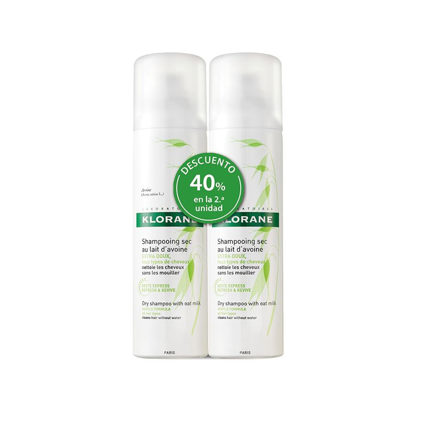 Klorane Ultra Gentle Dry Shampoo Oat Extract 2X 150 Ml