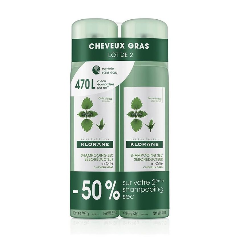 Klorane Shampooing Sec Á L'Ortie 2X150Ml