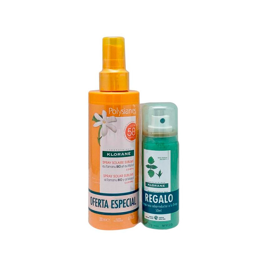 Klorane Sublime Sun Spray Spf50+ 200Ml Set 2 Pieces