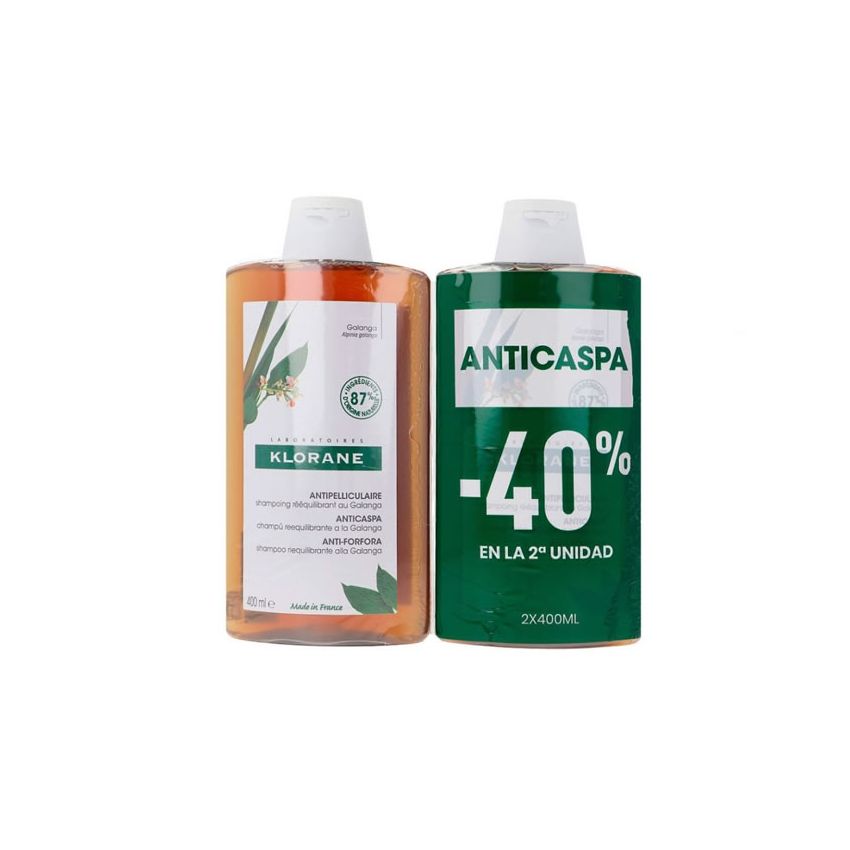 Pack Shampoing Antipelliculaire Rééquilibrant Galanga - 2 X 400 Ml
