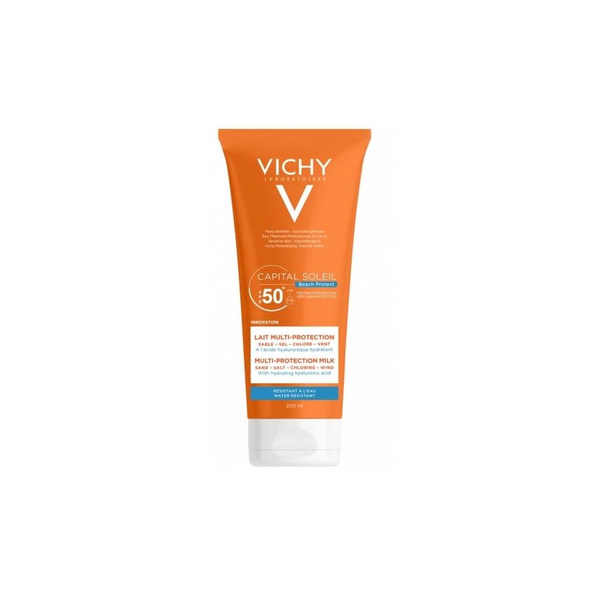 Vichy Capital Soleil Lait Multi Protection Résistant À L'Eau Spf50 200Ml