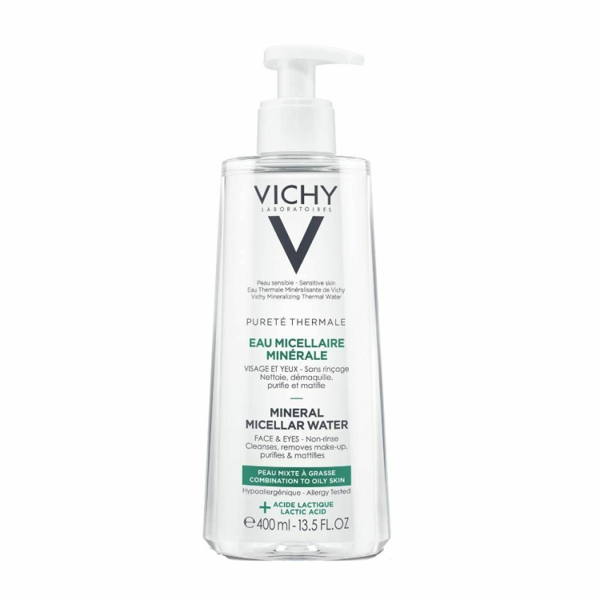 Vichy Eau Thermale Micellaire Pure Peau Grasse Mélangée 400Ml