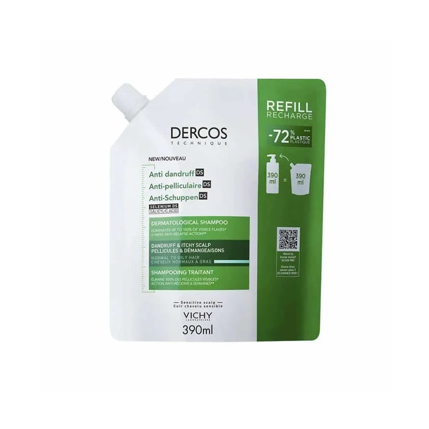 Dercos Recharge Antipelliculaire Cheveux Gras - 390 Ml