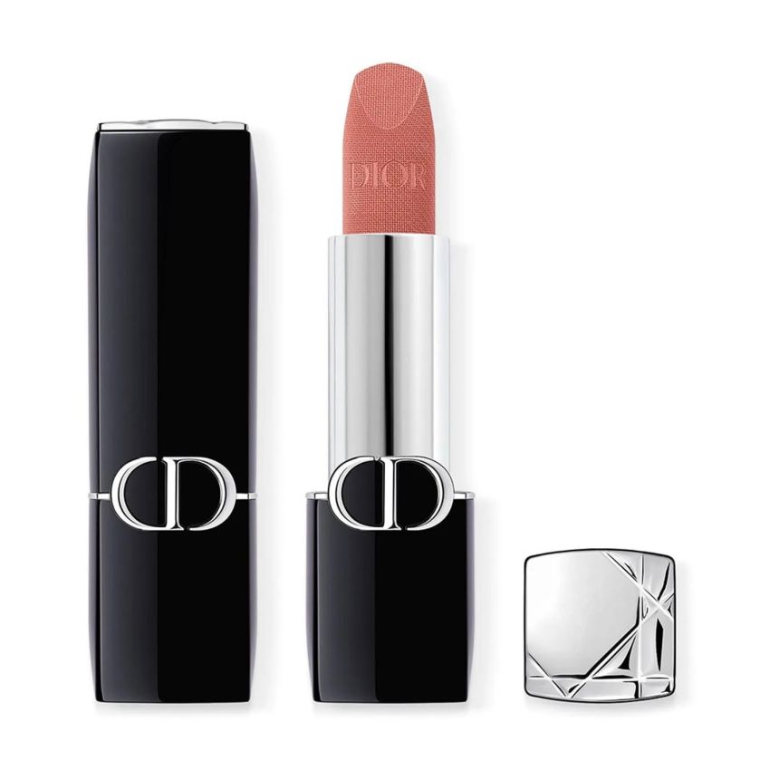 Dior Rouge Couture Colour Lipstick Floral Lip Care 100 Nude Look Velvet 3.5G