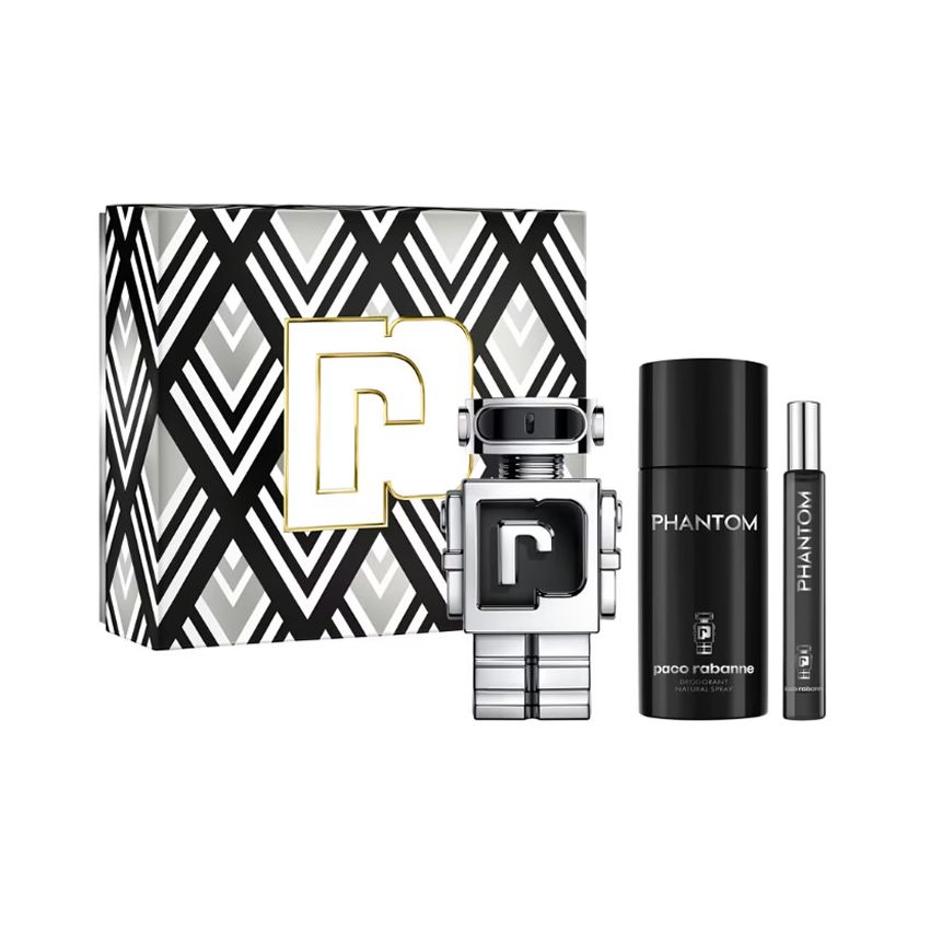 Paco Rabanne Phantom Eau De Toilette Vaporisateur 100Ml Coffret 3 Produits