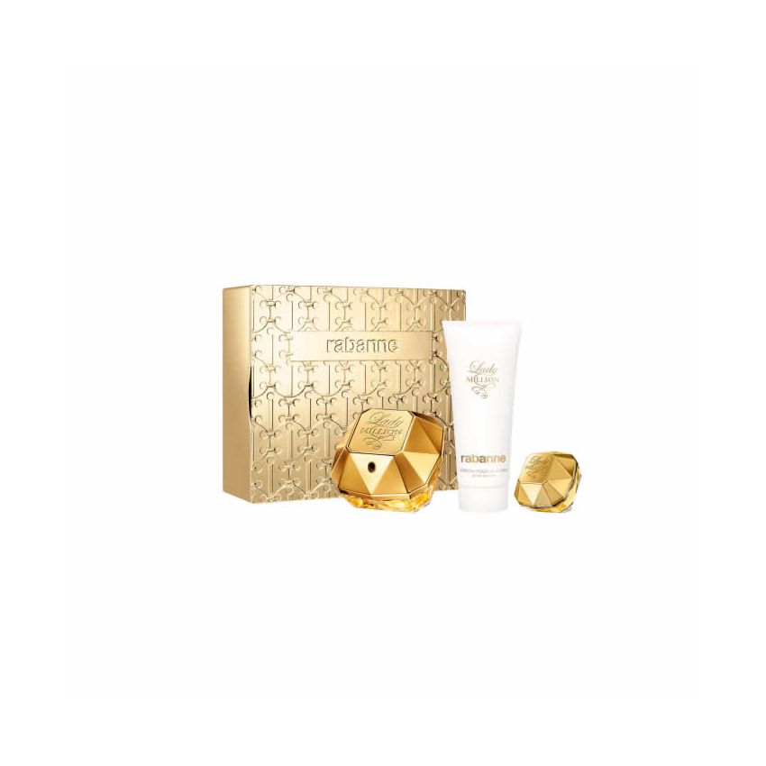 Paco Rabanne Lady Million Eau De Parfum Vaporisateur 80Ml Coffret 3 Produits