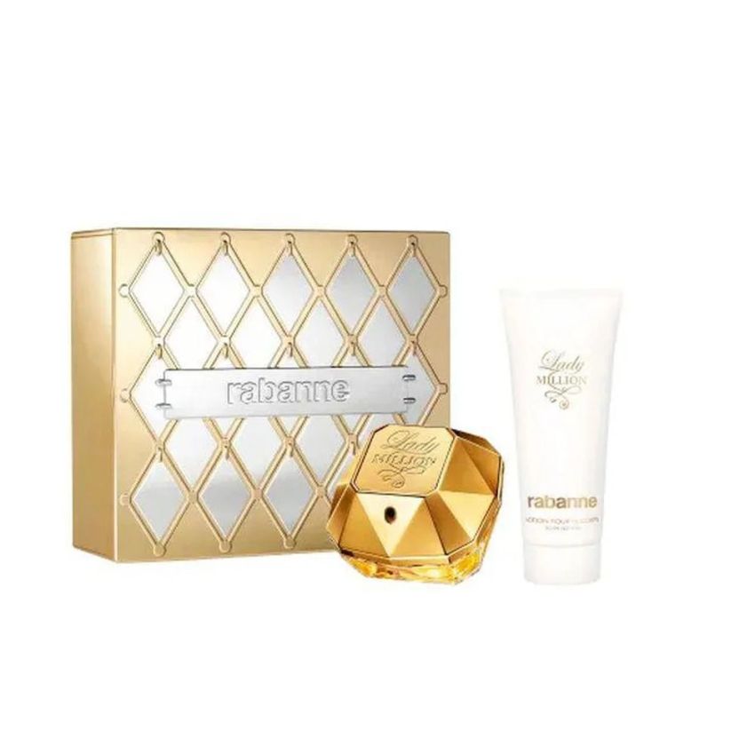 Paco Rabanne Lady Million Eau De Parfum 80Ml Sensual Loción Corporal 100Ml Eau De Parfum 5Ml