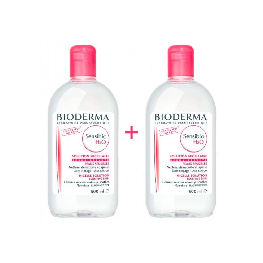 Bioderma Sensibio H2O Solution Micellaire Peaux Sensibles 2X500Ml
