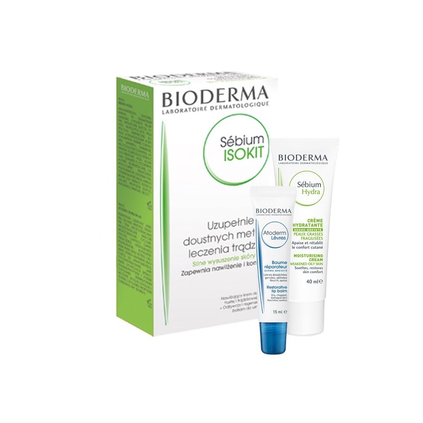 Bioderma Crème À L'Isokit De Sébum 40 Ml Baume À Lèvres 15Ml