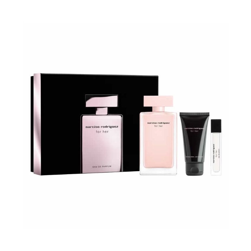 Narciso Rodriguez For Her Eau De Perfume Spray 100Ml Coffret 3 Produits