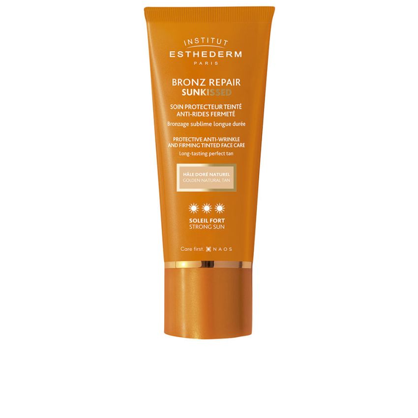 Bronz Repair Sunkissed Crème Visage Anti-Rides Soleil Fort Avec Couleur - 50 Ml