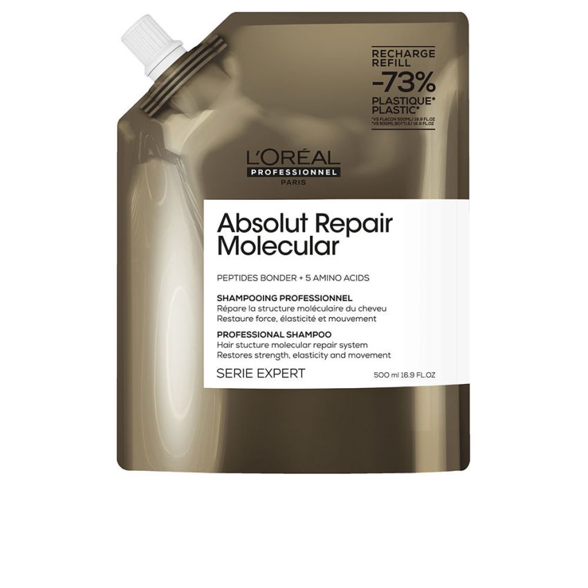Absolut Repair Molecular Shampooing Professionnel Sans Sulfate Pour Recharger Les Cheveux Abîmés - 500 Ml