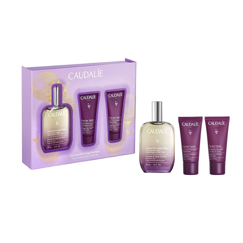 Caudalie Huile Nourrissante 50 Ml Coffret 3 Pièces