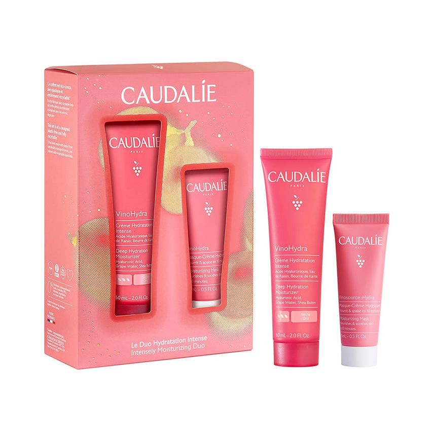 Caudalie Coffret Vinohydra Crème Hydratante Intense 60 Ml + Masque Vinohydra 15 Ml